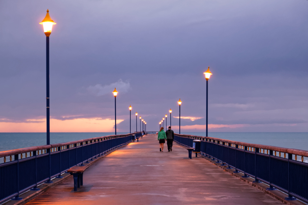 New Brighton Pier, Christchurch, New Zealand.