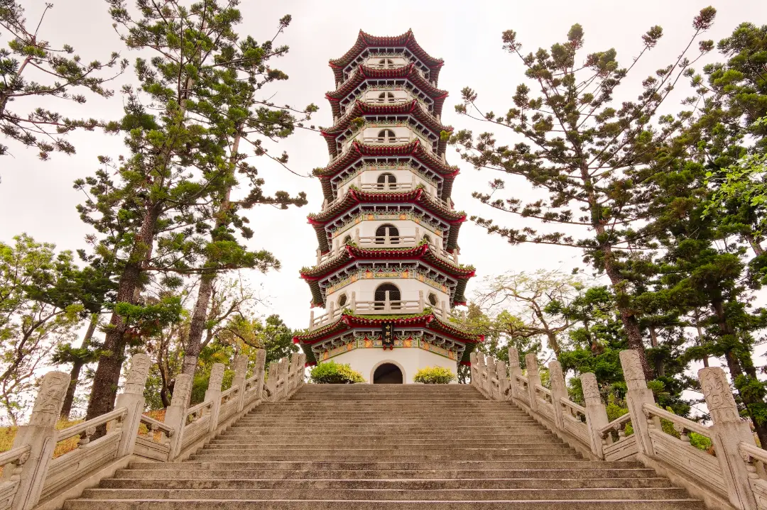 Chung Hsing Pagoda at Chengcing Lake, Kaoshiung, Taiwan.
